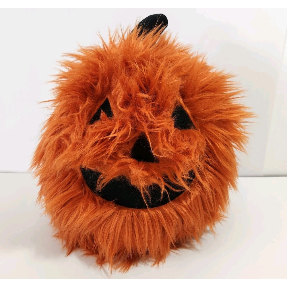 Cupcakes & Cashmere Large Shaggy Faux Fur Pumpkin NEW WITH TAGS